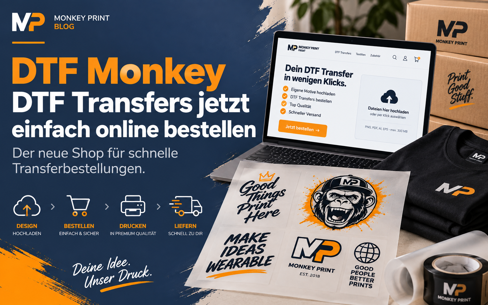 DTF Monkey: DTF Transfers jetzt einfach online bestellen