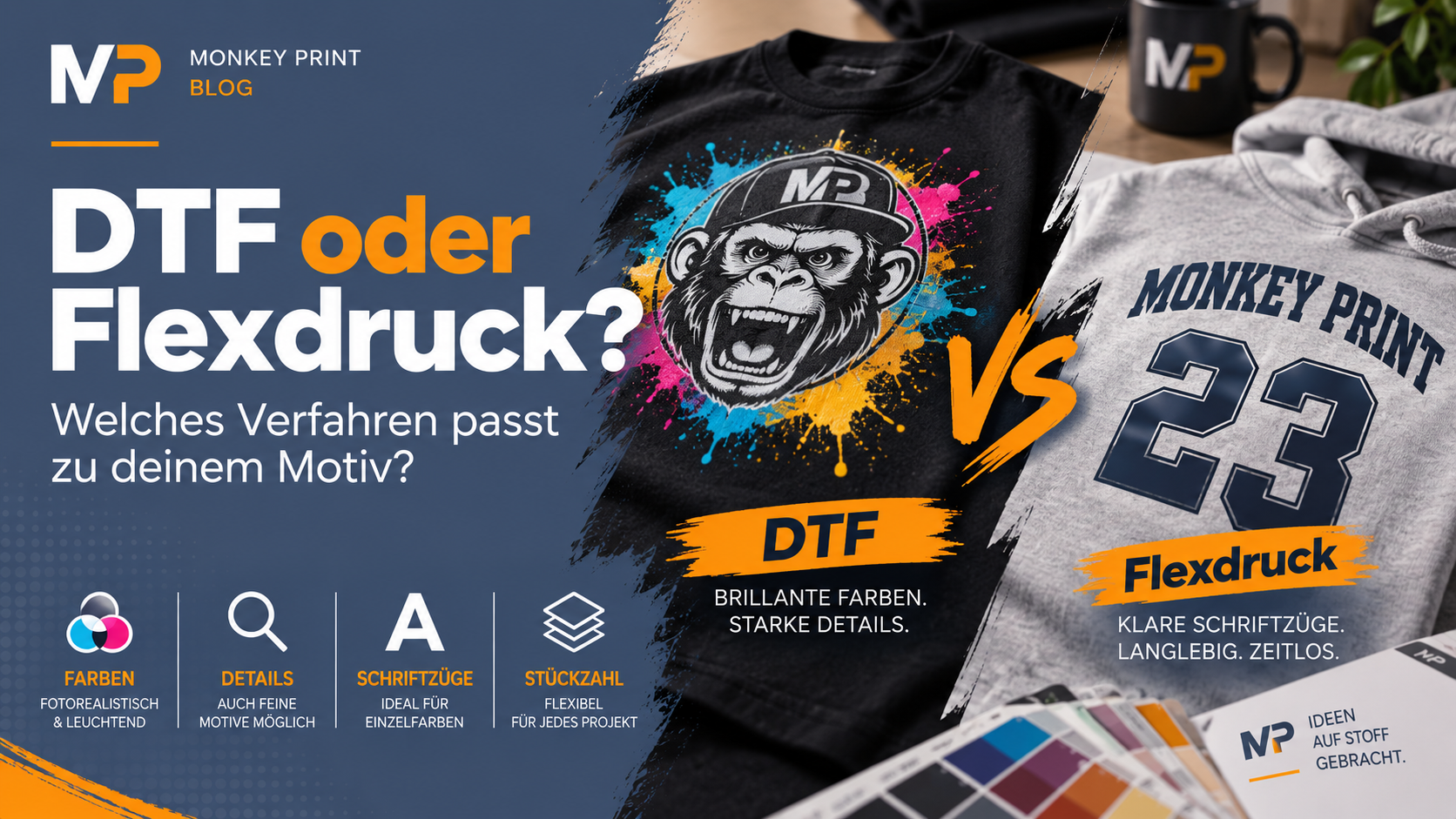 DTF- und Flexdruck-Veredelung bei Monkey Print